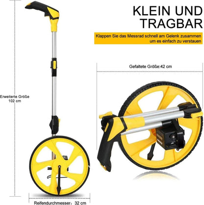 Zozen Messrad faltbar Tragetasche 100m Distanzmessung Stark