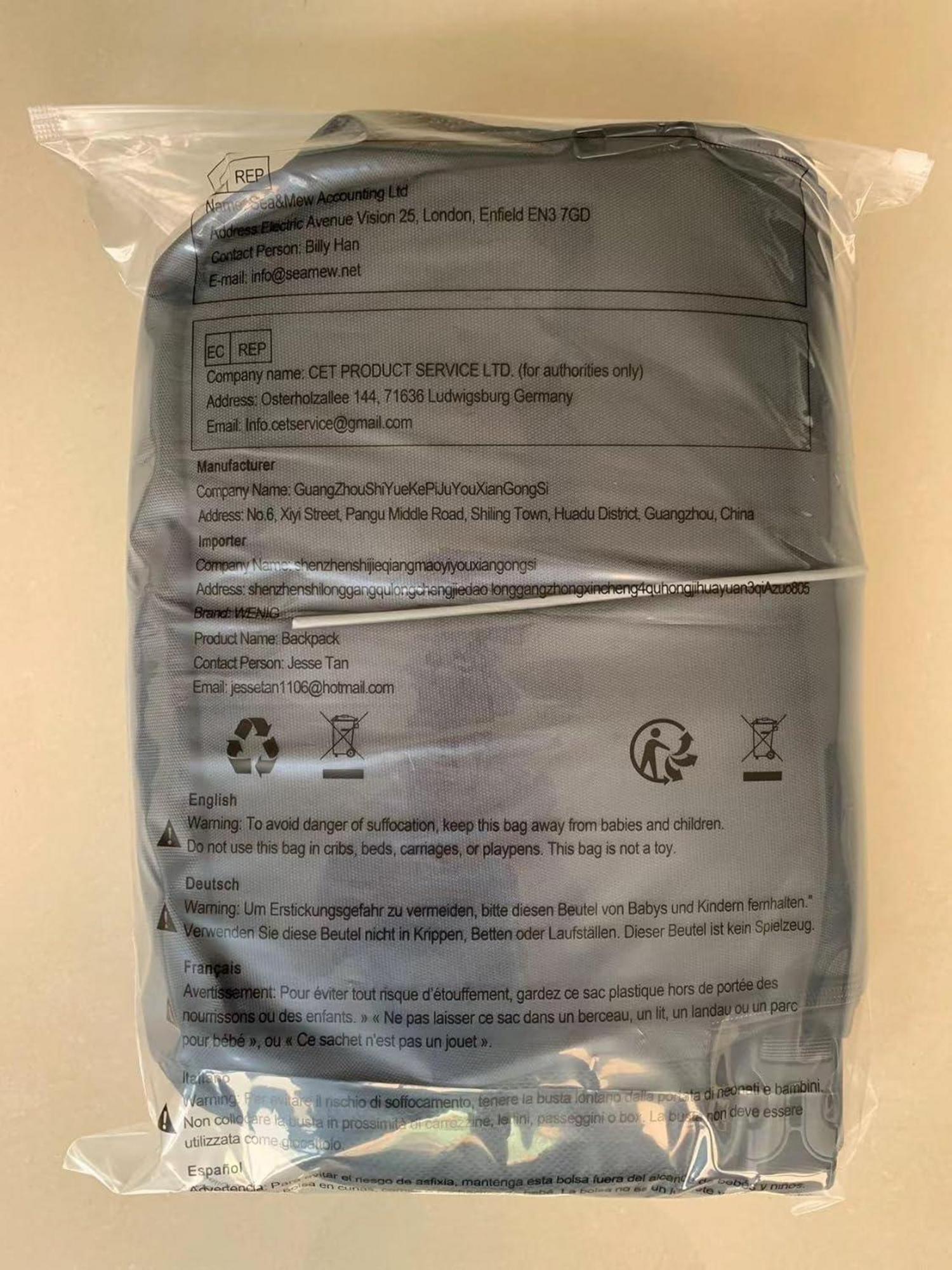 Extra Groß Rucksack 55L Herren Laptop USB Schwarz 18.4 Zoll Business