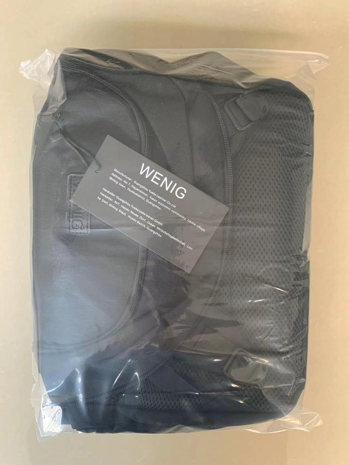 Extra Groß Rucksack Herren 55L 18.4 Zoll Laptop USB Ladeanschluss Schwarz