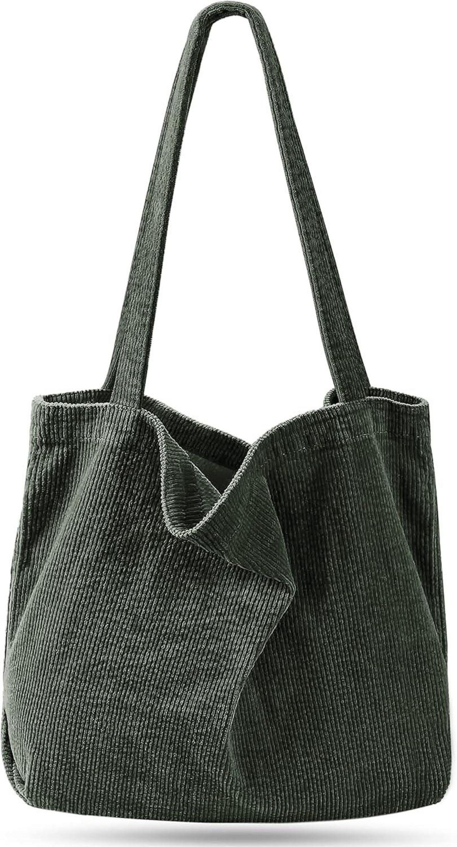 Große Damen Cord Umhängetasche Shopper Tote Bag für Arbeit & Reisen