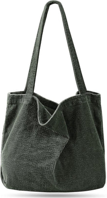 Große Damen Cord Umhängetasche Shopper Tote Bag für Arbeit & Reisen