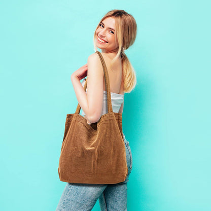 Captain Blues Cord Umhängetasche für Damen - Große Schultertasche für Arbeit, Uni, Reisen