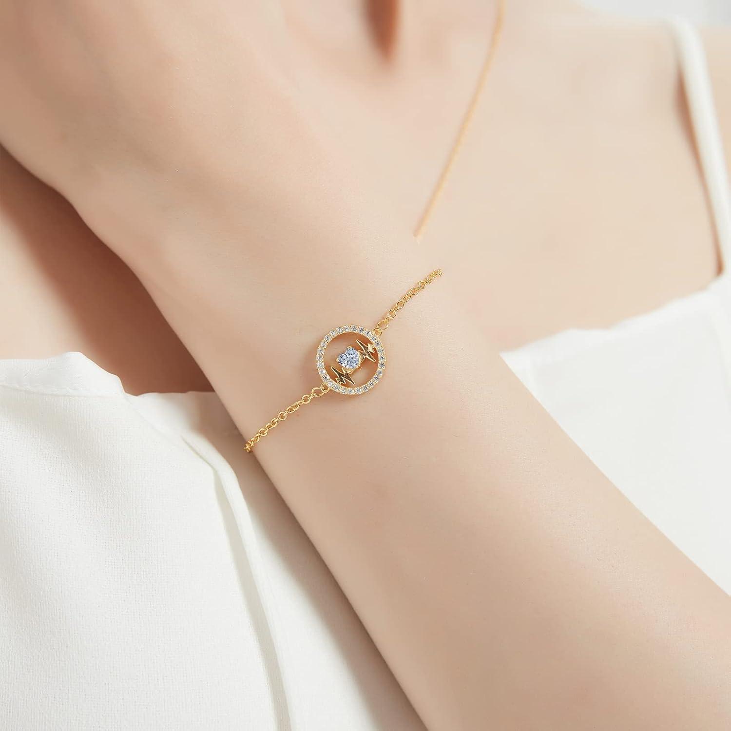 Herzschlag Armband 925 Silber verstellbar Zirkonia Damen Geschenk