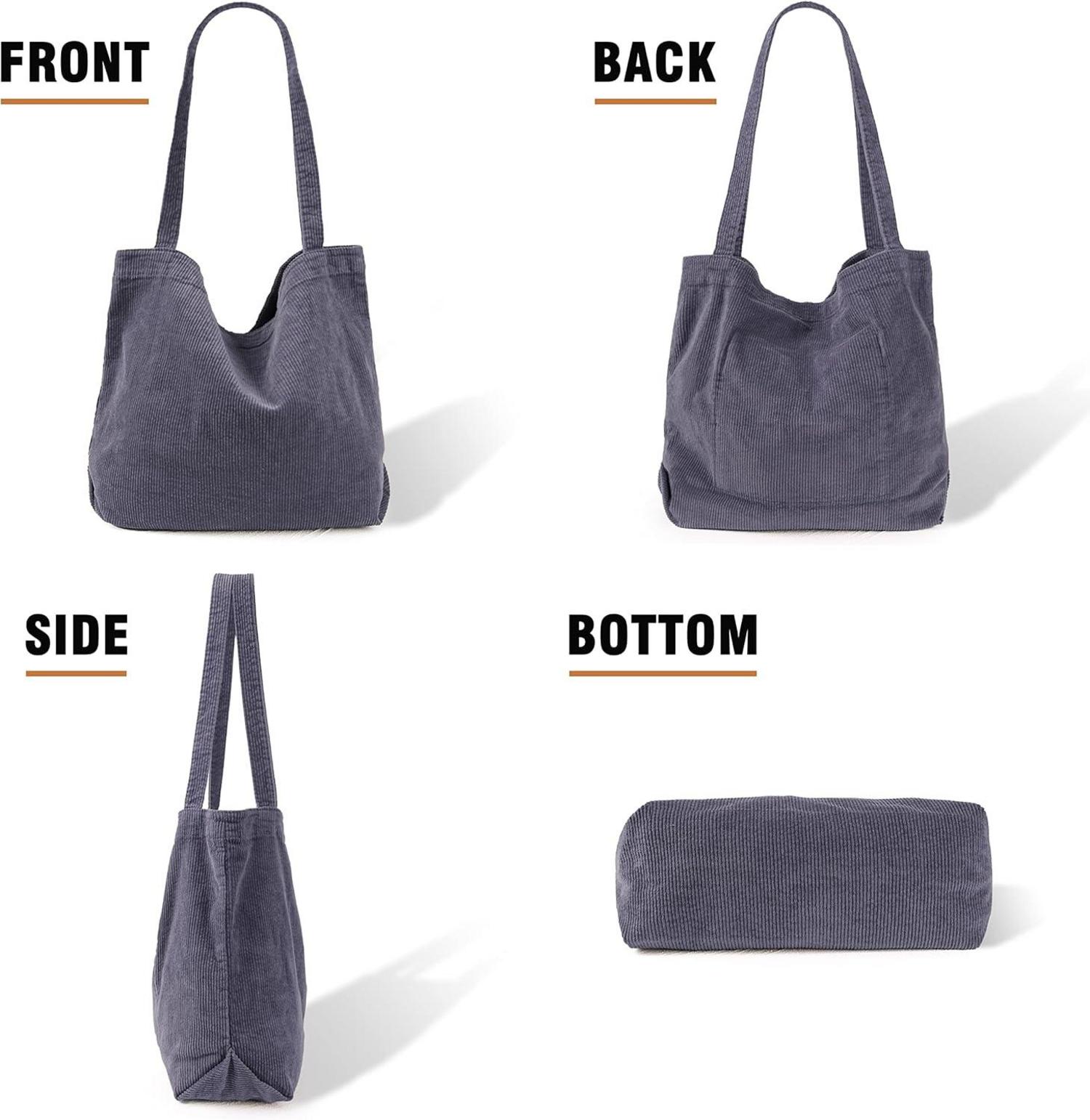 Damen Umhängetasche Cord Groß Schultertasche Tote Bag 15,6 Zoll für