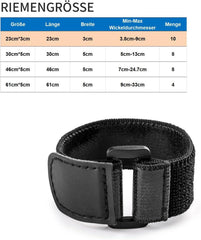 Trilancer Klettband mit Schnalle 10er Pack 23x3cm - Elastische