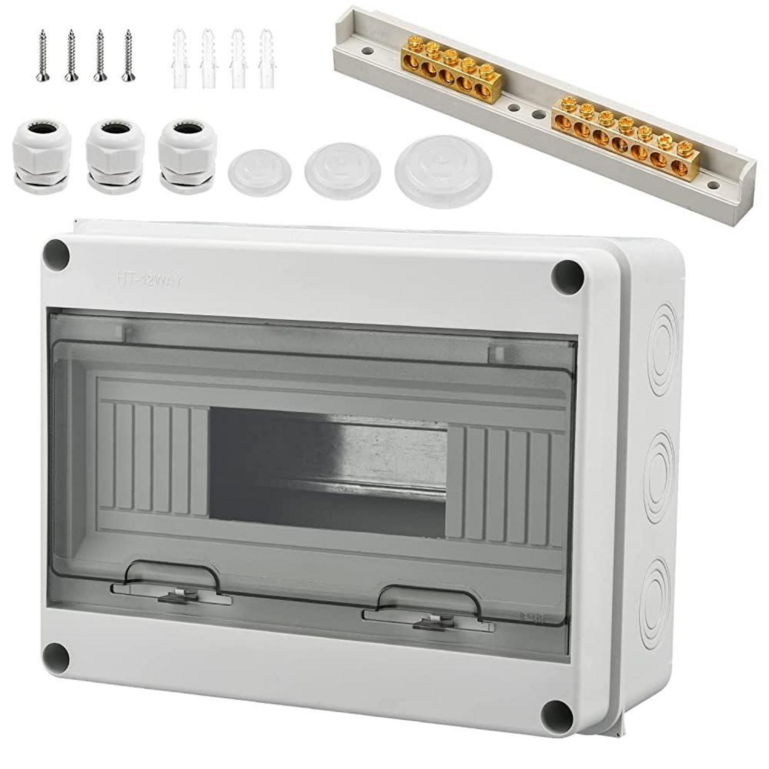 Sicherungskasten Aufputz IP65-1 Reihig mit 12 Modulen