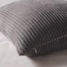 Kissenbezüge 30x50cm grau 4er Set Kordsamt Dekokissen Sofa