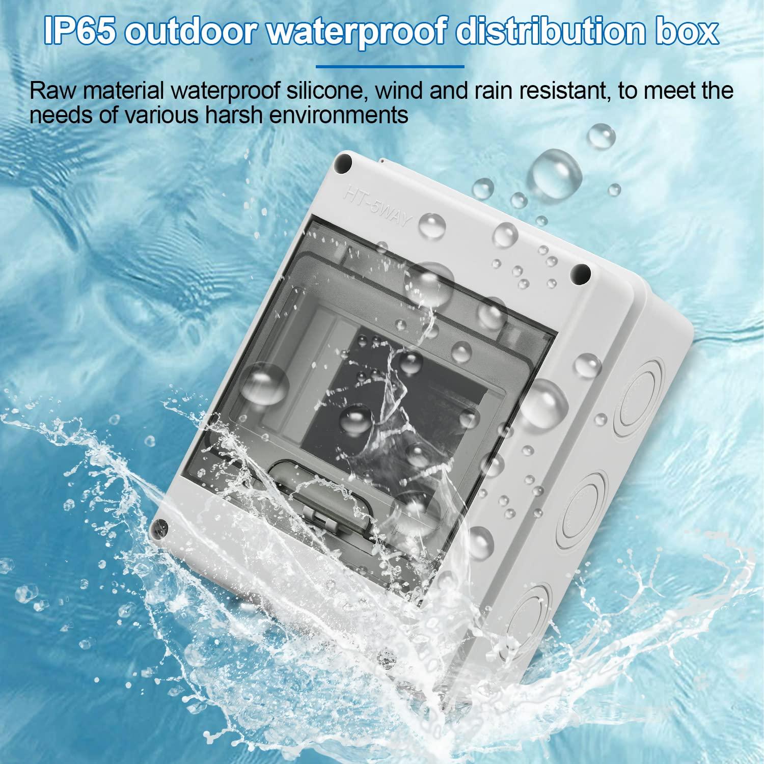 Sicherungskasten Aufputz IP65-1 Reihig-5 Module 160*120*93mm ABS-Harz Feuchtraum