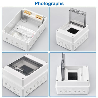 Sicherungskasten Aufputz IP65-1 Reihig transparent 5 Module