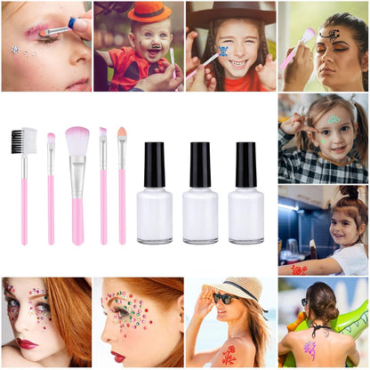 Glitzer Tattoo Set Mädchen Temporäres 492 Stücke Wasserdicht Fasching Karneval