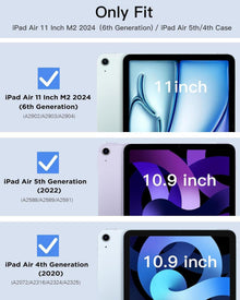 TiMOVO iPad Air 11 Schutzhülle 2024, 6, 5, 4. Gen. Rückseite