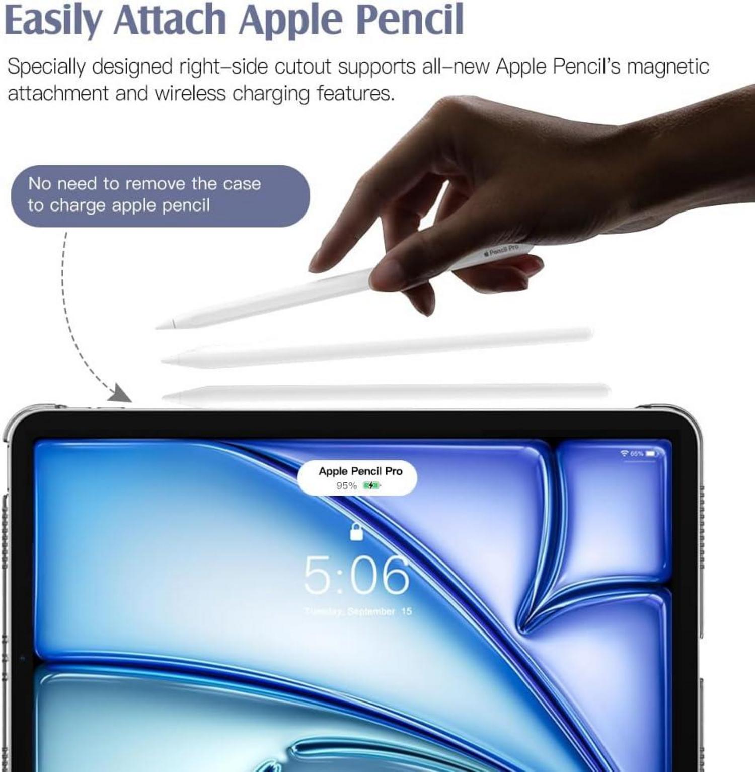 Schlanke iPad Air 11 Zoll Hülle mit Transparenter Rückseite