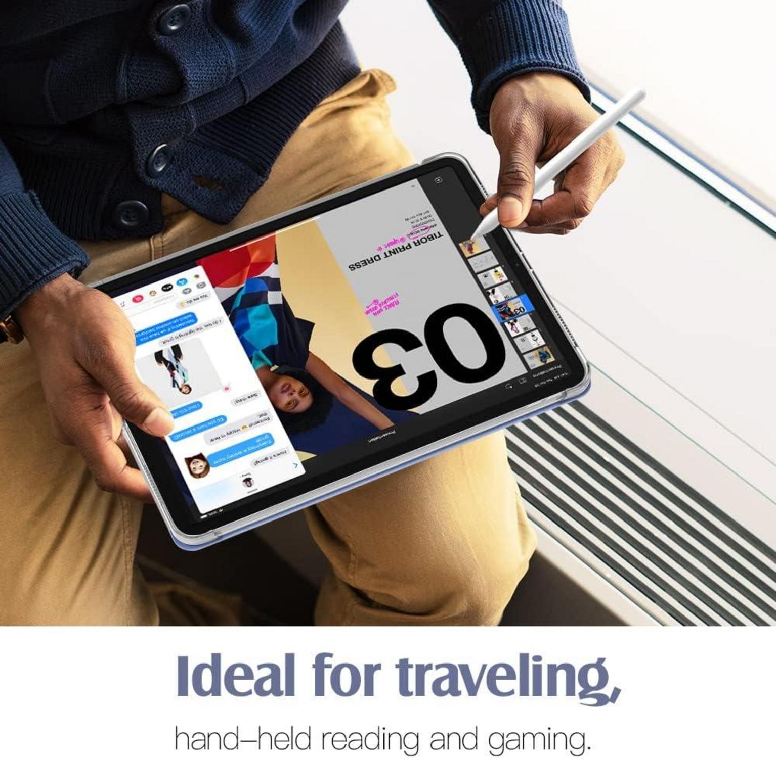 TiMOVO iPad Air 11 Zoll Hülle 2024 Generation Schutzhülle Capri Blau