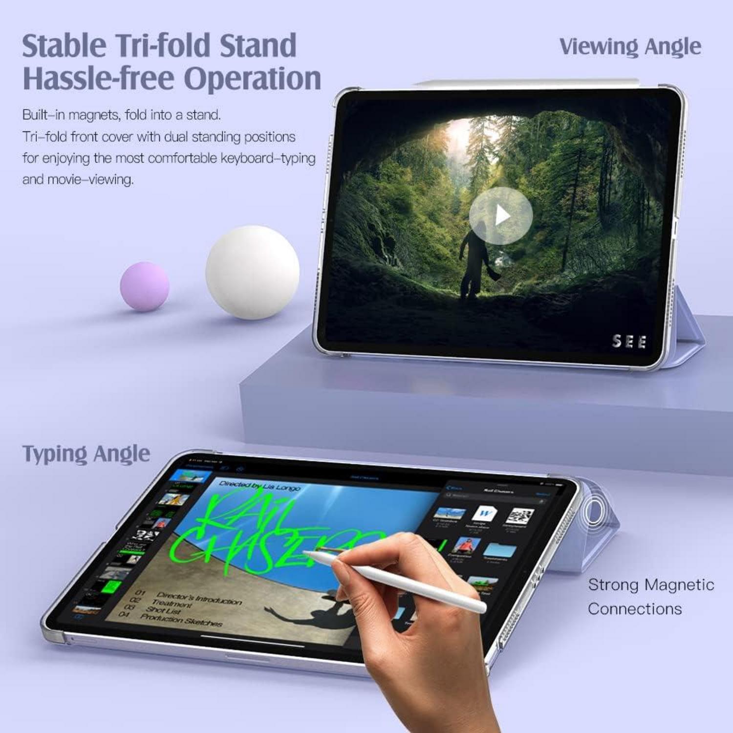 iPad Air 11 Zoll Hülle M2 2024 Schlank Schutzhülle Capri Blau