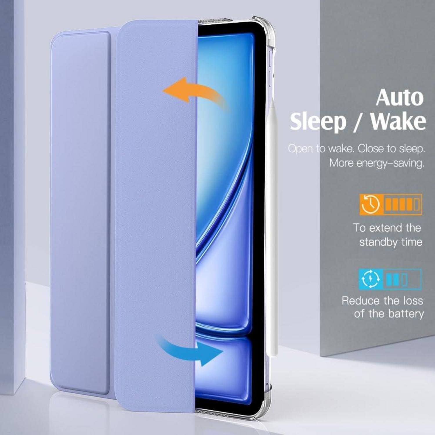 TiMOVO iPad Air 11 Zoll Hülle 2024 Schlank Schutzhülle Capri Blau