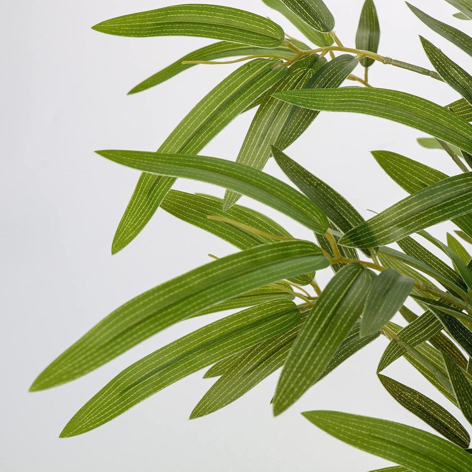 Kunstpflanze Bambus Künstlicher Bonsai im Keramiktopf 43CM