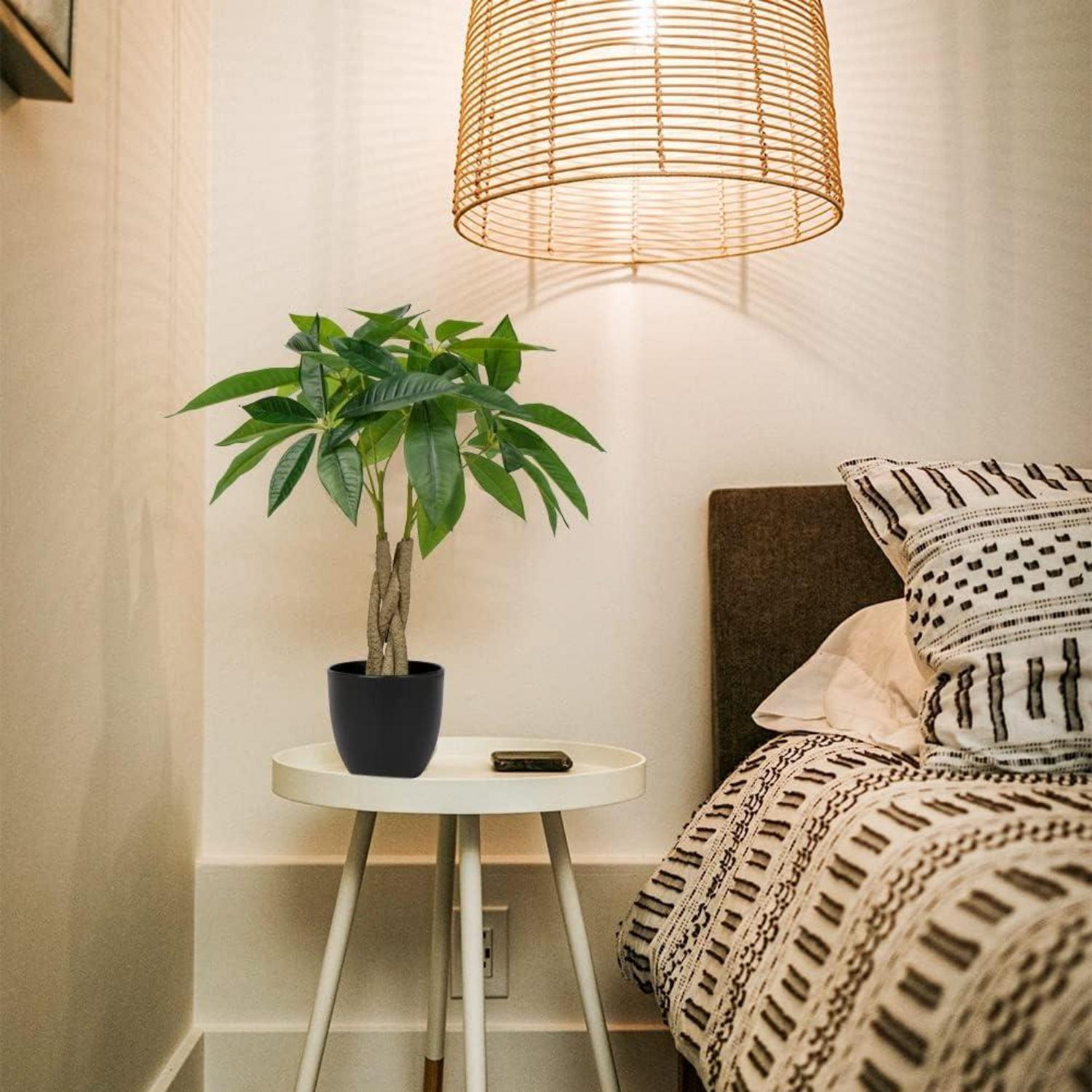 Künstliche Glückskastanie Pachira Aquatica 45CM Bonsai Deko Topf