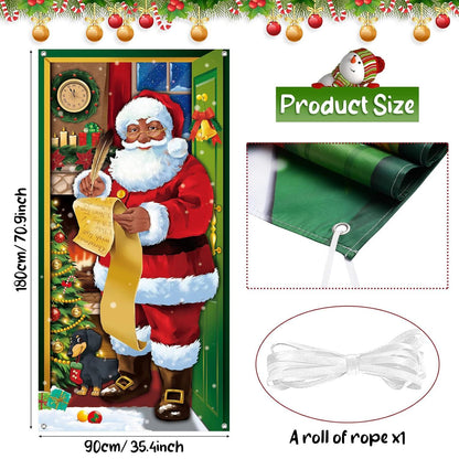 Weihnachten Türabdeckung Weihnachtsmann Hintergrund Banner