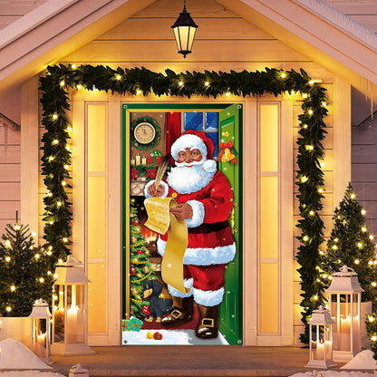 Weihnachten Türabdeckung Weihnachtsmann Hintergrund Banner Haustür 180x90cm