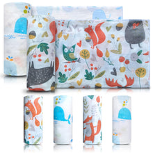 Babytücher 100% Baumwolle Tier-Motive 6er Set 60x80 + 20x25 cm