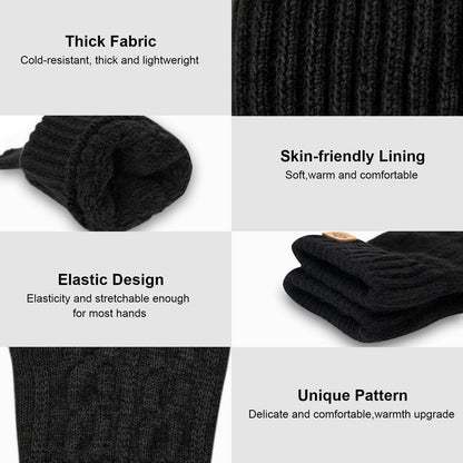 Fingerlose Thermische Winterhandschuhe für Damen Herren - Touchscreen