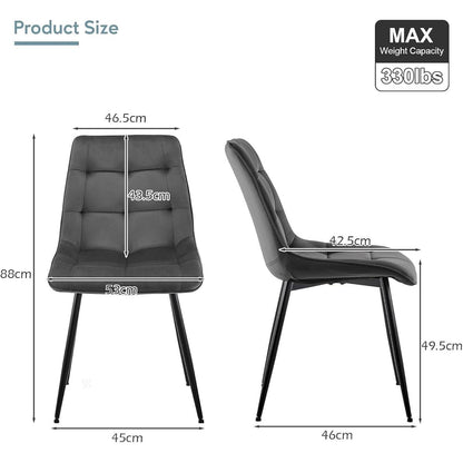 Samt Esszimmerstühle 6er Set – Modern & Bequem