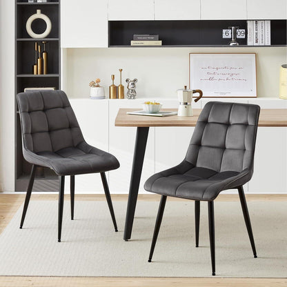 Samt Esszimmerstühle 6er Set – Modern & Bequem