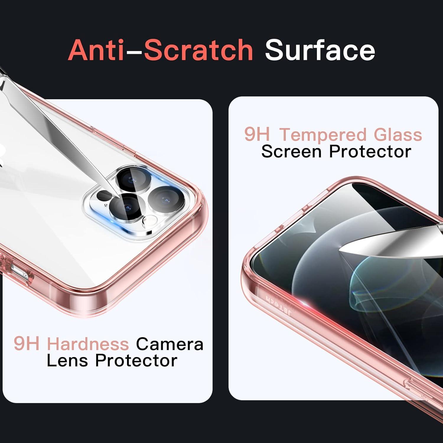 5-in-1 Hülle für iPhone 12 Pro 6,1 Zoll Roségold Displayschutz Panzer