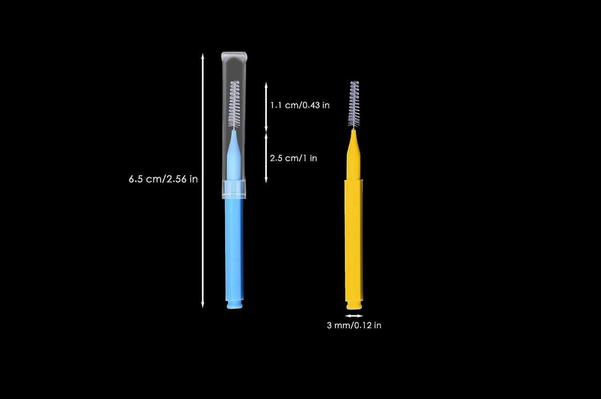 Interdentalbürsten 100 Stück Zahnzwischenraumbürsten Wiederverwendbar