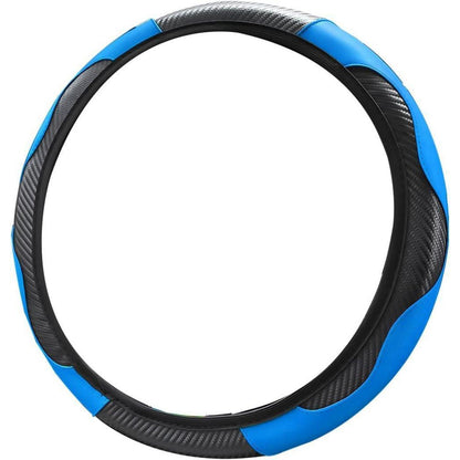 Universal Auto Lenkradbezug 37-38 cm Mikrofaser Leder Blau