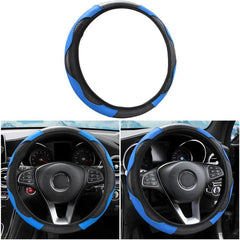 Auto Lenkradbezug Mikrofaser-Leder 37-38 cm Blau