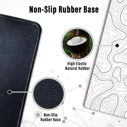 Ovenbird XL Gaming Mauspad topografische Karten rutschfeste Unterseite