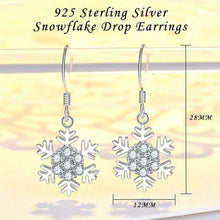 925 Sterling Silber Schneeflocken Schmuckset Damen Winter