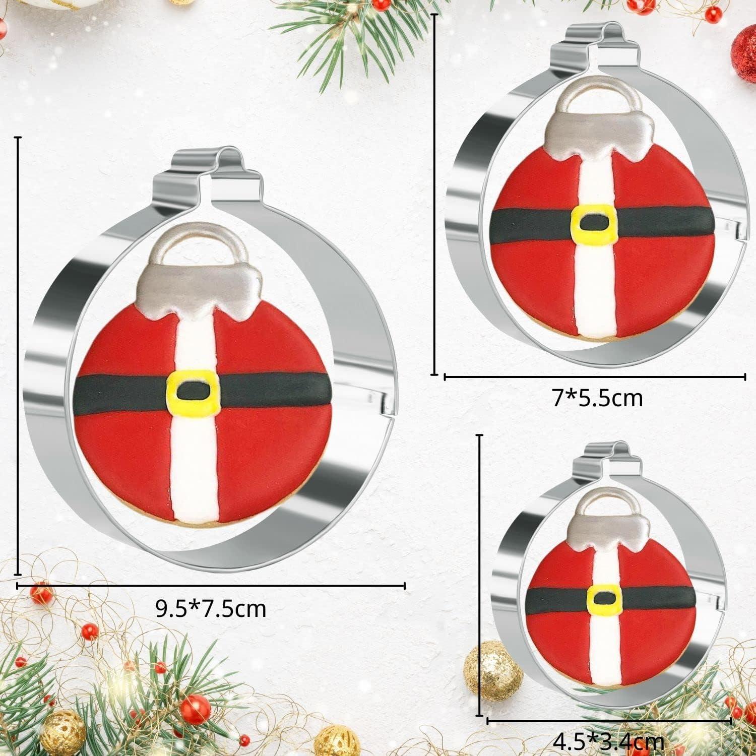 3er Set Edelstahl Weihnachtsornament Ausstechformen Glühbirnen Schneideformen