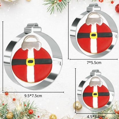 3er Set Edelstahl Weihnachtsornament Ausstechformen Glühbirnen Schneideformen