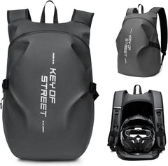 Wasserdichter Motorradrucksack mit Helmhalterung und Laptopfach