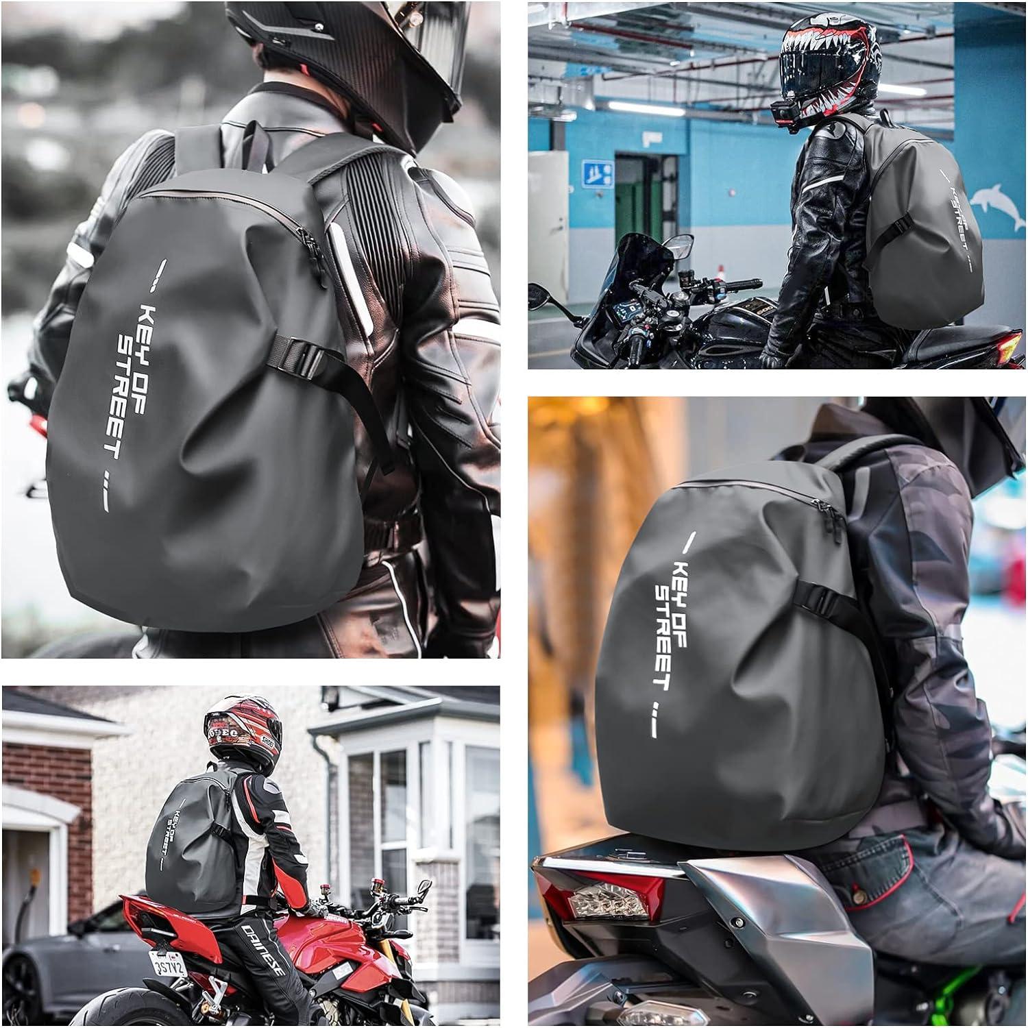 Motorradrucksack Herren wasserdicht Helmrucksack Laptoptasche