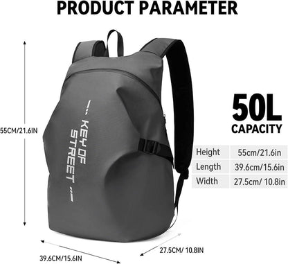 Motorradrucksack Herren wasserdicht Helmrucksack Laptoptasche