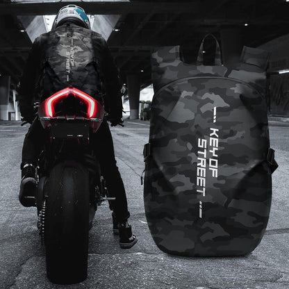 Motorradrucksack Herren wasserdichter Helmrucksack