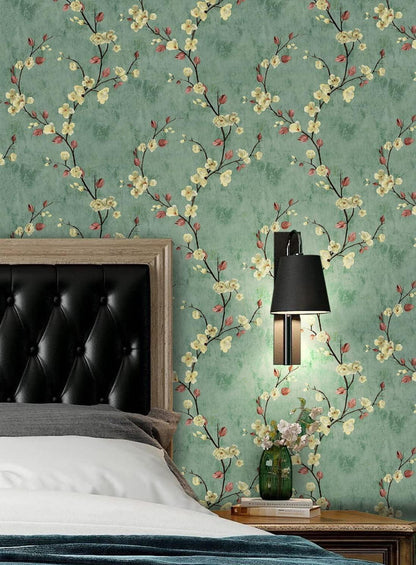 Selbstklebende Fototapete Blumen Design Grüne Dekorfolie
