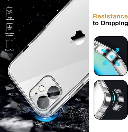 JETech iPhone 12 Mini 5,4 Zoll 5-in-1 Hülle + Schutzfolie + Kameraschutz