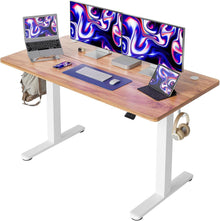 Höhenverstellbarer Schreibtisch Stahlrahmen elektrisch 140x60cm