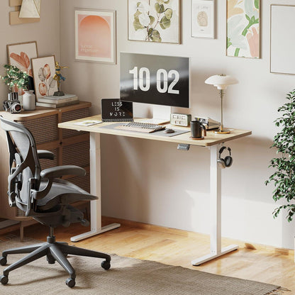 140x60cm Elektrisch höhenverstellbarer Schreibtisch T-Beine