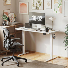 Höhenverstellbarer Elektrischer Schreibtisch weiß 152x60cm