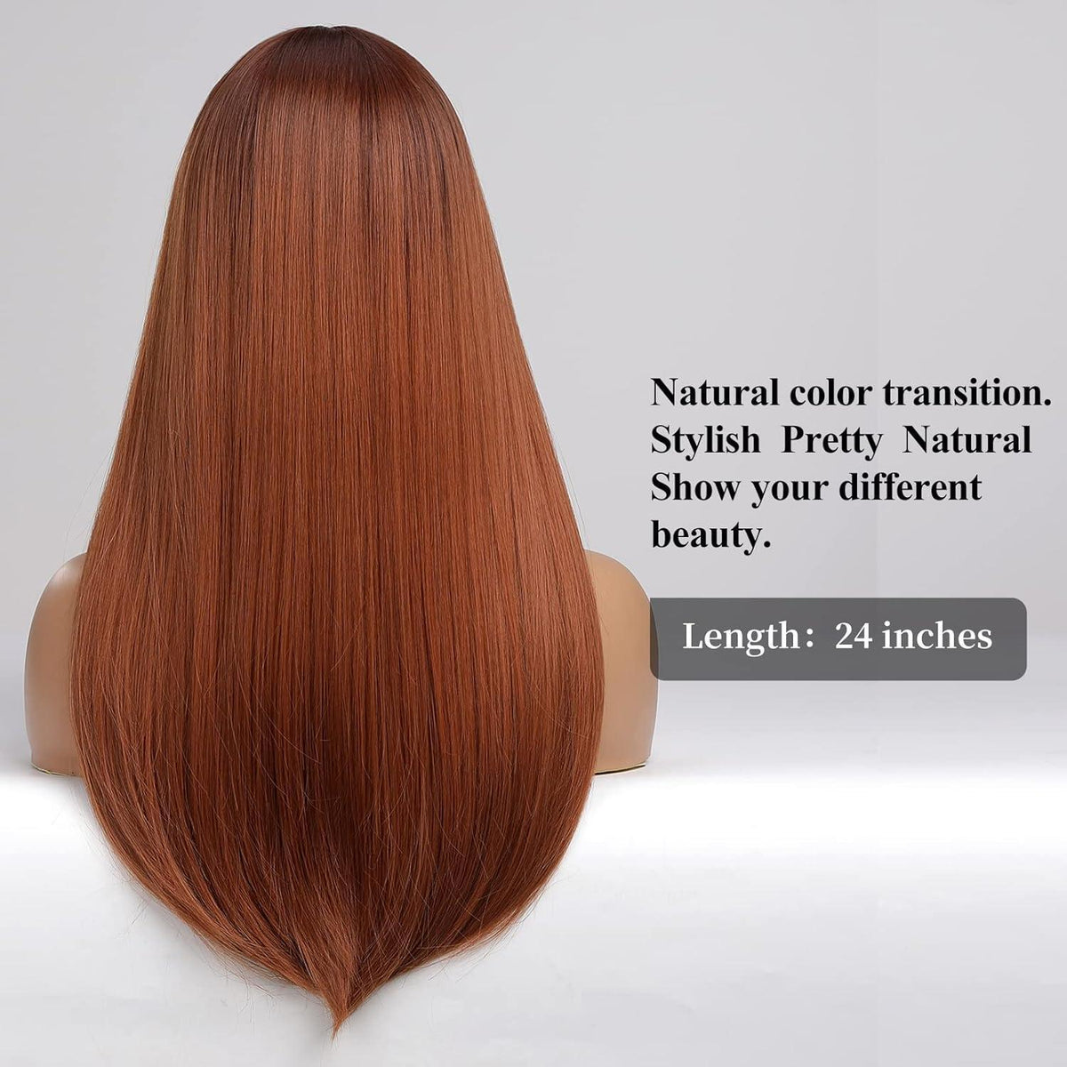 Auburn Perücke mit Pony – Langes, Rotes Haar für jeden Anlass