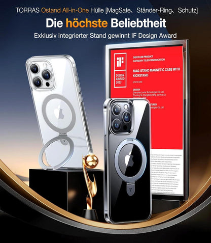 TORRAS iPhone 14 Pro Hülle mit Magnetständer und