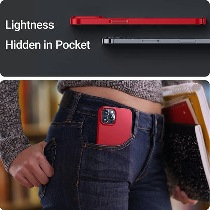 Ultra Dünn iPhone 14 Pro Max Hülle mit 2 * 9H Schutzglas Samtiger