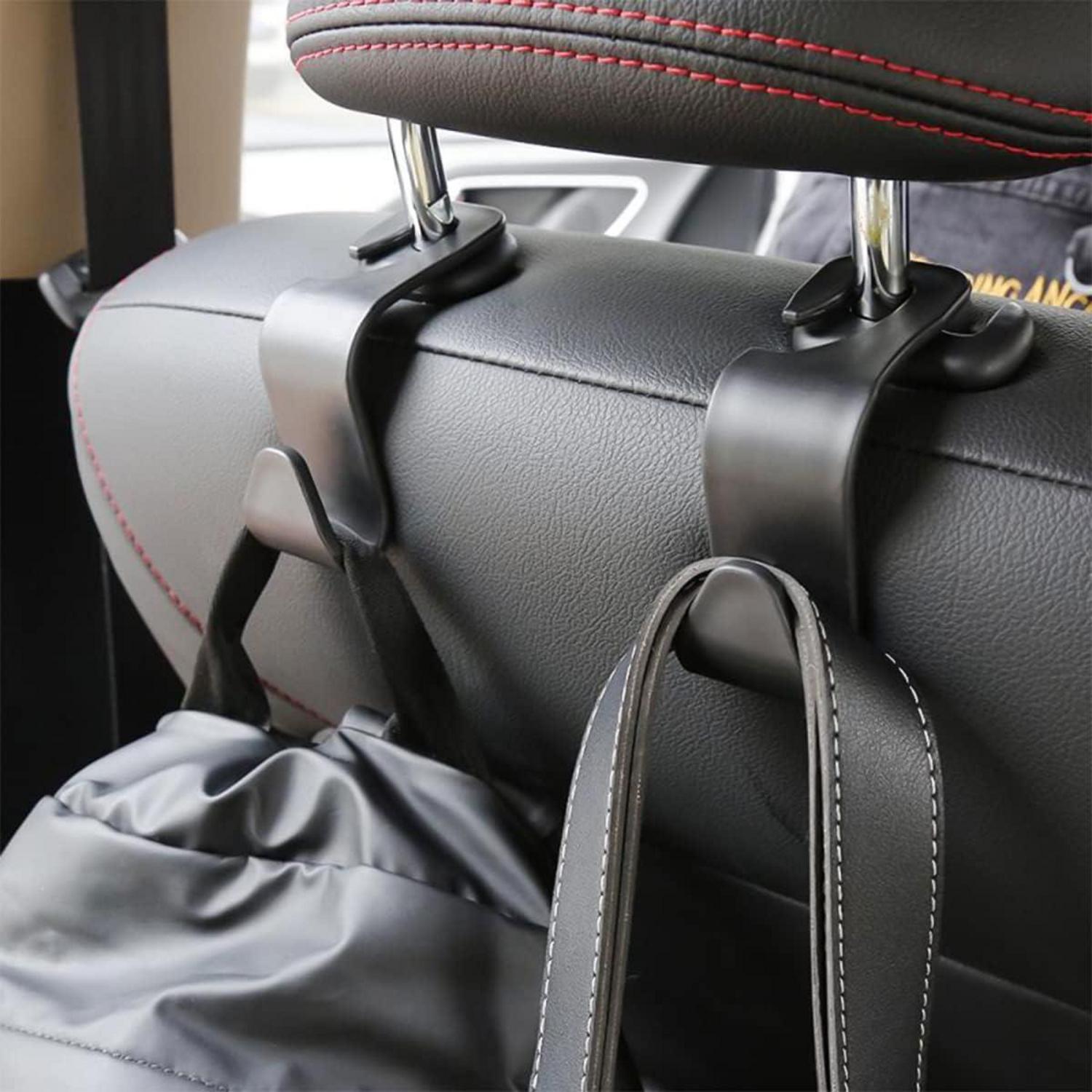 Kopfstützenhaken Auto 4 Stück Schwarz Taschenaufhänger Kinderspielzeug
