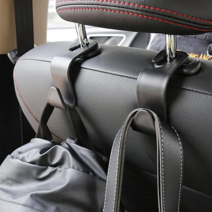 Kopfstützenhaken Auto 4 Stück Schwarz Taschenaufhänger Kinderspielzeug