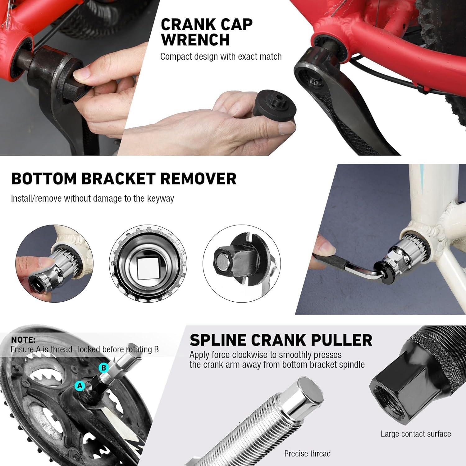 Fahrrad Reparaturset 31-teilig mit Werkzeugkoffer - Tragbar & hochwertig
